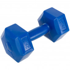 Гантель для фитнеса с PE покрытием 1штука Zelart TA-4758-2 (1x2кг) (1шт, цвета в ассортименте)