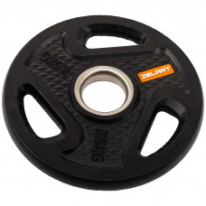 Блины диски композитные с тройным хватом и металлической втулкой внутренний ø51мм Zelart TA-4791-2_5 2,5кг (черный)