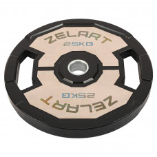 Млинці диски гумові 2 Handle металева втулка Zelart TA-4792-25 51мм 25кг чорний