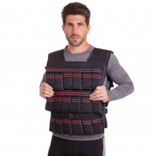 Жилет обважнювач з регульованою вагою SP-Planeta WEIGTH VEST TA-4799-6 вага-0,5-6 кг чорний