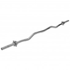 Гриф для штанги сталевий хромований EZ-подібний із замками Zelart TA-47CT довжина 1,2м діаметр-25мм вага-7кг хром