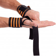Бинты кистевые с лямкой для жима и тяги (2шт) Zelart TA-4860 (полиэстер, эластан, цвета в ассортименте)