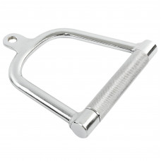 Рукоятка одиночна закрита ручка для блочного тренажера Record TA-5136 хром