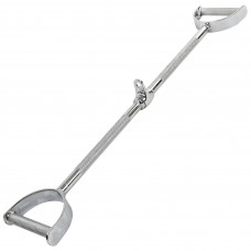 Рукоятка для тяги пряма з широким паралельним хватом ручка для блочного тренажера Zelart TA-5149 хром