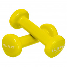 Гантели для фитнеса виниловые 2штуки Zelart Beauty TA-5225-0_5 (2x0,5кг) (2шт, цвета в ассортименте)