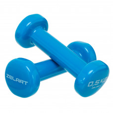 Гантелі для фітнесу вінілові Zelart Beauty TA-5225-0_5 2шт 0,5кг кольори в асортименті