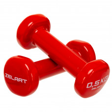 Гантелі для фітнесу вінілові Zelart Beauty TA-5225-0_5 2шт 0,5кг кольори в асортименті
