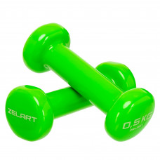 Гантелі для фітнесу вінілові Zelart Beauty TA-5225-0_5 2шт 0,5кг кольори в асортименті