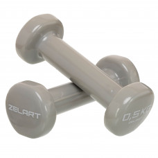 Гантелі для фітнесу вінілові Zelart Beauty TA-5225-0_5 2шт 0,5кг кольори в асортименті