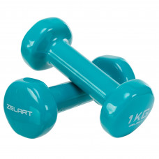 Гантелі для фітнесу вінілові Zelart Beauty TA-5225-1 2шт 1кг кольори в асортименті