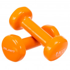 Гантелі для фітнесу вінілові Zelart Beauty TA-5225-1 2шт 1кг кольори в асортименті