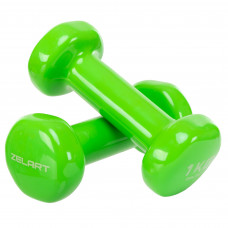 Гантелі для фітнесу вінілові Zelart Beauty TA-5225-1 2шт 1кг кольори в асортименті