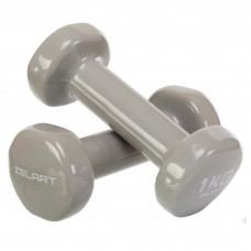 Гантели для фитнеса виниловые 2штуки Zelart Beauty TA-5225-1 (2x1кг) (2шт, цвета в ассортименте)