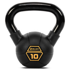 Гиря тренувальна цільна сталева з PVC покриттям Mdbuddy TA-5428-10 вага 10кг чорний