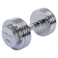 Гантель розбірна сталева хромована Zelart TA-5451-20 1шт 20кг хром