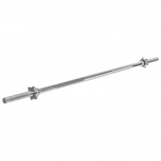 Гриф для штанги сталевий хромований прямий із замками Zelart TA-5723 довжина 1,2м діаметр-25мм, вага-4,8кг хром