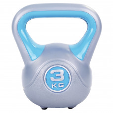 Гиря тренувальна цільна пластикова Zelart TA-5734-3 вага 3кг синій