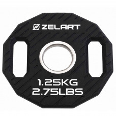 Млинці диски TPU 2 Handle металева втулка Zelart TA-6996-1_25 ø51мм 1,25кг чорний