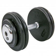 Гантель цельная профессиональная стальная окрашенная 1штука RECORD TA-7231-25 (1х25кг) (сталь, сталь хромированная, вес 25кг)