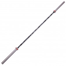 Гриф для штанги стальной хромированный Олимпийский профессиональный прямой с подшипником длина 2,2м ø50мм Zelart TA-7234 (680кг, 6 под.с лат. втул)OB8