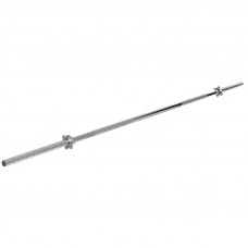 Гриф для штанги стальной хромированный прямой с замками длина 1,82м ø25мм SP-Sport TA-72T-25 (l-1,82м, d-25мм, вес 7кг, замок гаечный, хром)
