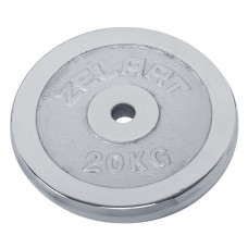 Блины диски хромированные внутренний ø31мм Zelart TA-7786-20 20кг (чугун хромированный)