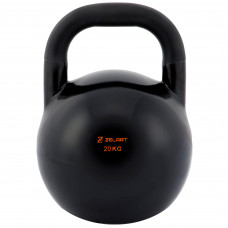 Гиря змагальна цільна сталева пофарбована Zelart TA-7795-20 20кг чорний