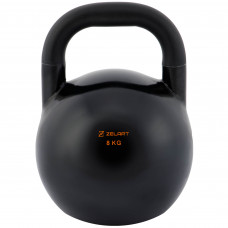 Гиря змагальна цільна сталева пофарбована Zelart TA-7795-8 8кг чорний