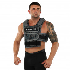 Жилет обважнювач з регульованою вагою Zelart WEIGTH VEST TA-7806-15 вага-1,5-15кг камуфляж