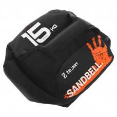 Насипна гіра пісочна без наповнювача SandBell Crossfit Zelart TA-7823-15 максимальна вага до 15кг чорний