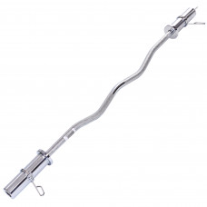 Гриф для штанги сталевий хромований Олімпійський W-подібний із замками SHUANG CAI SPORTS TA-8060 довжина 1,2 м ø50мм хром