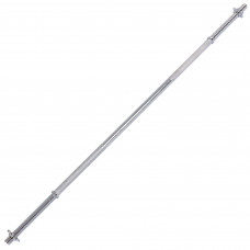 Гриф для штанги сталевий хромований прямий із замками SHUANG CAI SPORTS TA-8066 довжина 1,5м діаметр-28мм вага-7кг хром