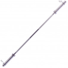 Гриф для штанги сталевий хромований Олімпійський прямий із замками SHUANG CAI SPORTS TA-8071 довжина 1,8м ø50мм хром