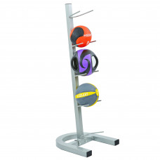 Стойка вертикальная для набивных мячей медболов на 5 мячей Zelart TA-8218 (металл, размер 58х48х143см, серый (LRK-148))уп.в 2ящ