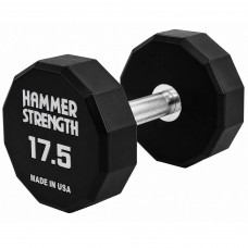 Гантель цельная профессиональная с полиуретановым покрытием 1штука HAMMER STRENGHT TA-9215-17_5 (1х17,5кг) (полиуретановое покрытие, вес 17,5кг)