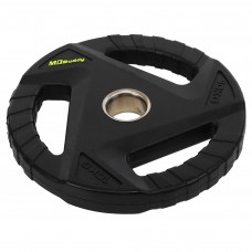 Млинці диски гумові з потрійним хватом та металевою втулкою MD Buddy TA-9649-10 51мм 10кг чорний