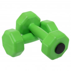 Гантели для фитнеса пластиковые Champion TA-9820-1 (2x1кг) (цена за 2шт, наполнитель-цемент, цвета в ассортименте)