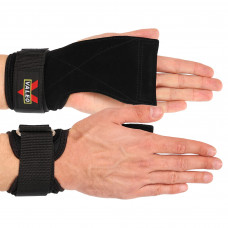 Накладки для подтягивания и тяги VALEO TA-9961 (полиэстер, кожа, черный)