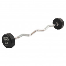 Штанга неразборная с фиксированным весом изогнутая PEV HAMMER STRENGHT TA-9978-25 25кг