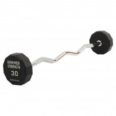 Штанга нерозбірна з фіксованою вагою вигнута PEV HAMMER STRENGHT TA-9978-30 30кг чорний