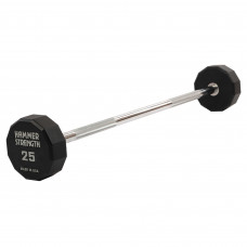 Штанга нерозбірна з фіксованою вагою пряма PEV HAMMER STRENGHT TA-9979-25 25кг чорний