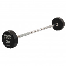 Штанга нерозбірна з фіксованою вагою пряма PEV HAMMER STRENGHT TA-9979-30 30кг чорний