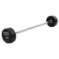 Штанга нерозбірна з фіксованою вагою пряма PEV HAMMER STRENGHT TA-9979-35 35кг чорний