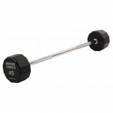 Штанга нерозбірна із фіксованою вагою пряма PEV HAMMER STRENGHT TA-9979-45 45кг чорний