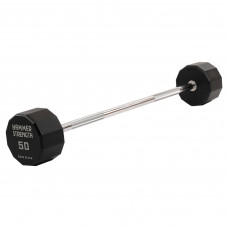 Штанга нерозбірна з фіксованою вагою пряма PEV HAMMER STRENGHT TA-9979-50 50кг чорний
