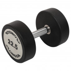 Гантель цельная профессиональная с полиуретановым покрытием 1штука TECHNOGYM TG-1834-22_5 (1х22,5кг) (полиуретановое покрытие, вес 22,5кг)