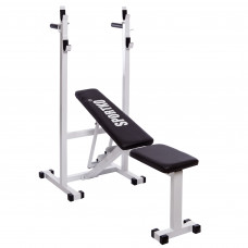 Скамья атлетическая для жима со стойками под штангу SPORTKO СП2 TR-4297 (металл, PVC, размер 120x62x118см, вес польз. до 100кг)уп. в 1ящ