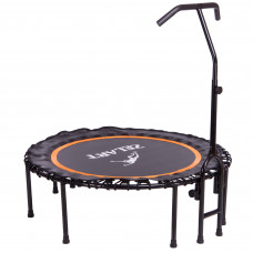 Фітнес батут для джампінгу круглий з ручкою TX-B6393 ø114,5см чорний-помаранчевий