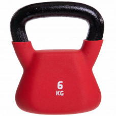 Гиря тренувальна цільна з PVC покриттям UFC UHA-69693 вага 6кг червоний