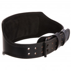 Пояс атлетичний шкіряний Zelart VL-3341 спинка-15см розмір-M-XXL чорний